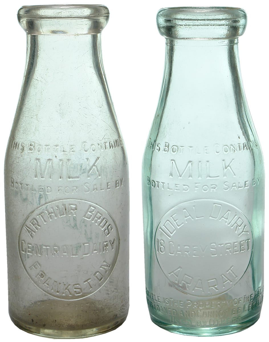 Collection Vintage Milk Bottles