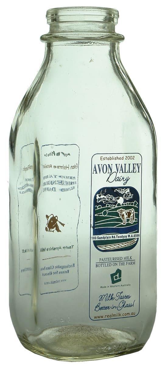 Avon Valley Dairy Western Australia Milk Bottle