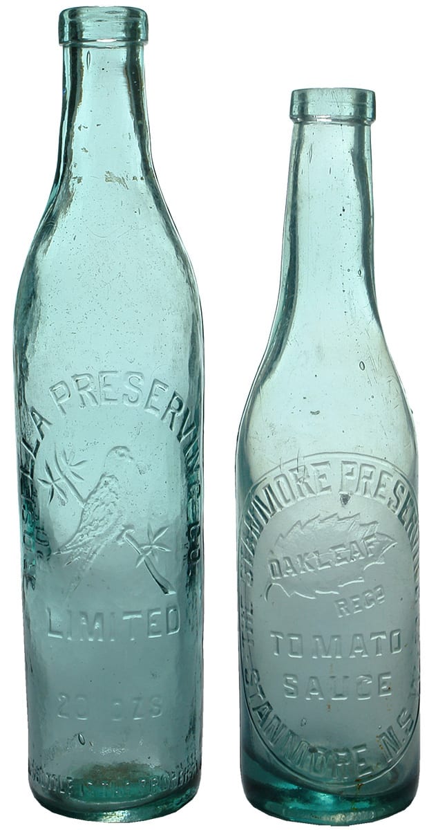 Collection Melbourne Antique Sauce Bottles