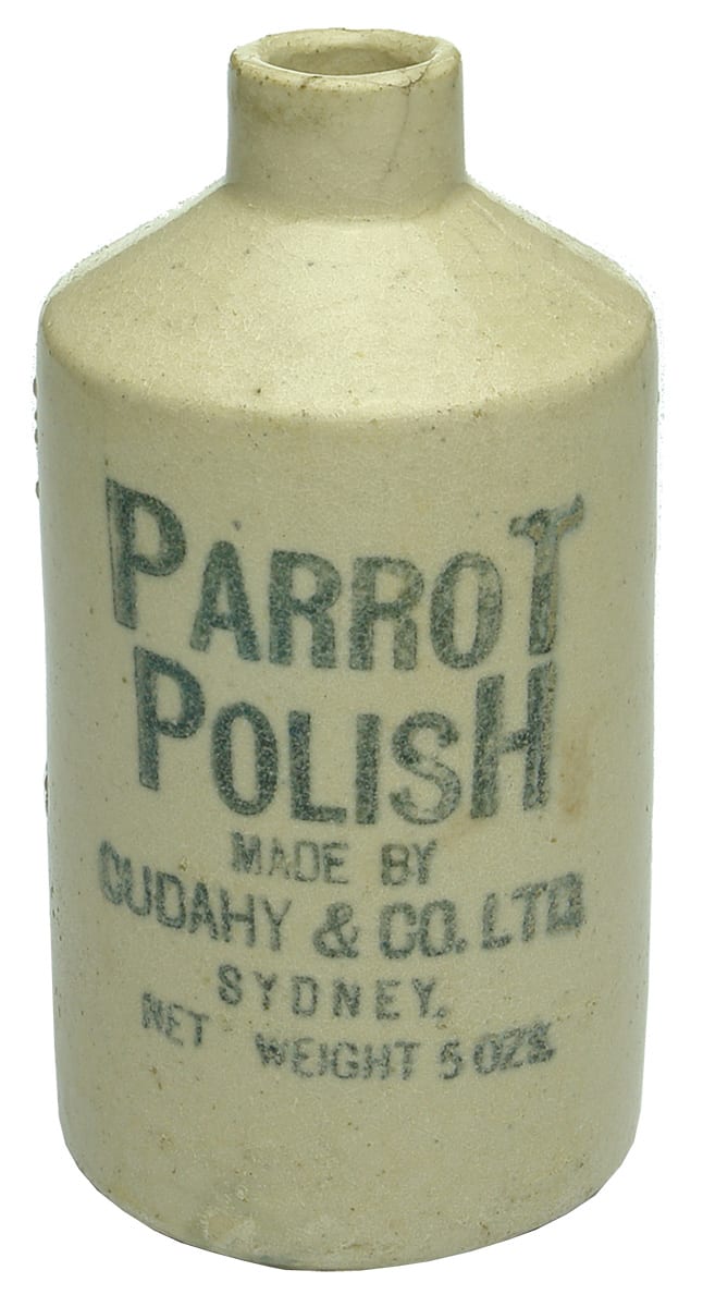 Parrot Polish Cudahy Sydney Stoneware Bottle