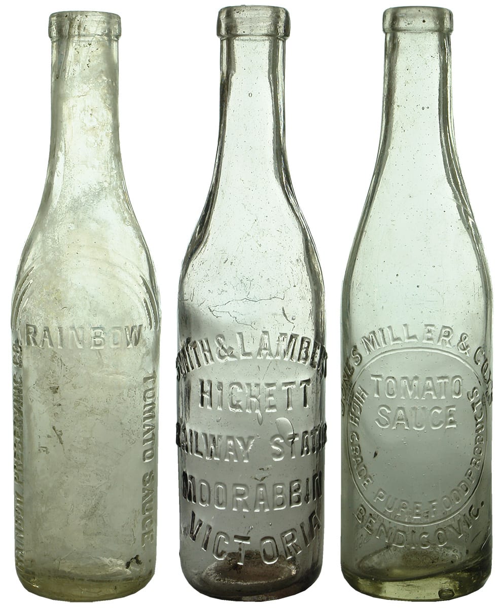 Collection Melbourne Antique Sauce Bottles