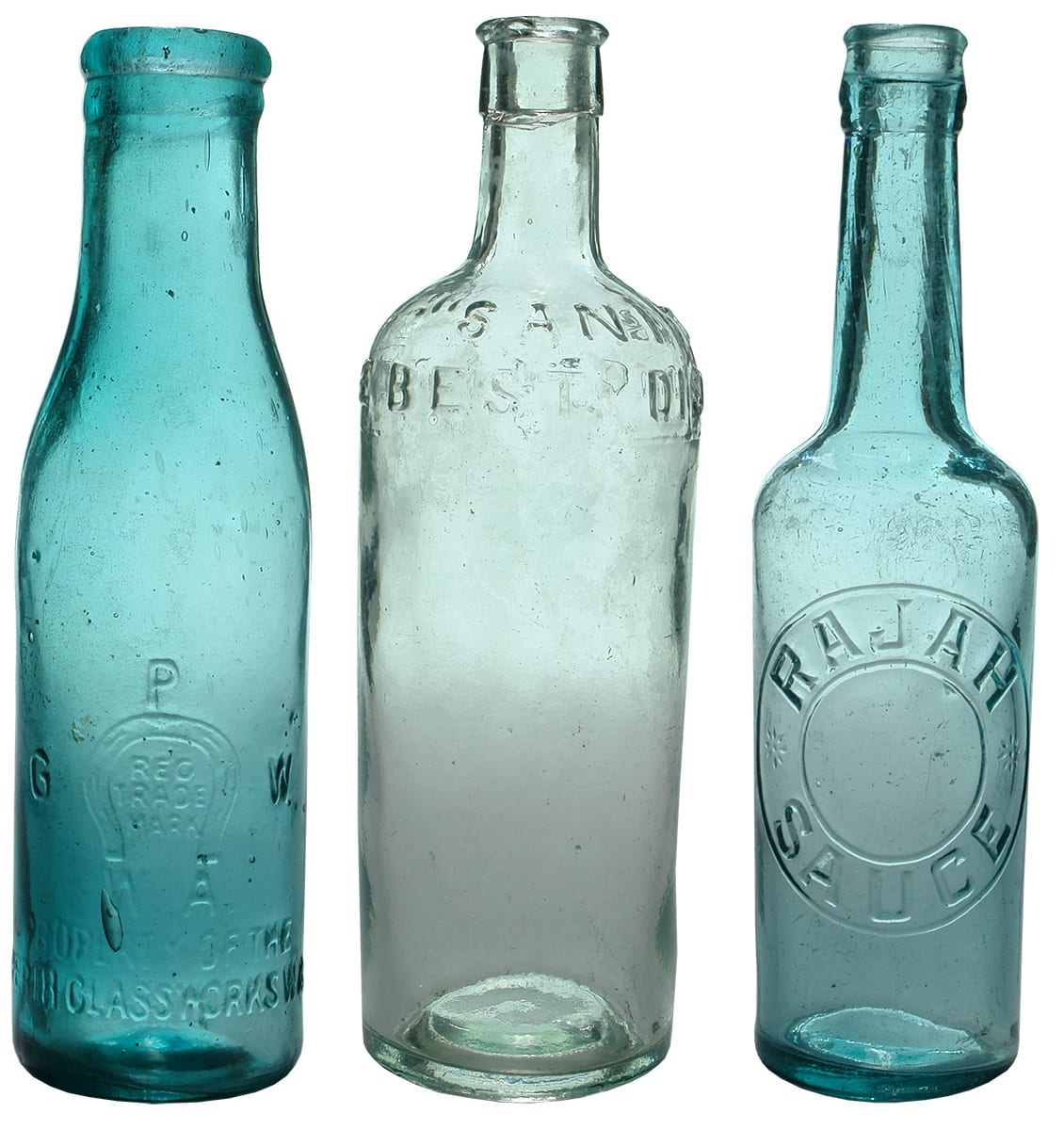 Collection old Antique Bottles