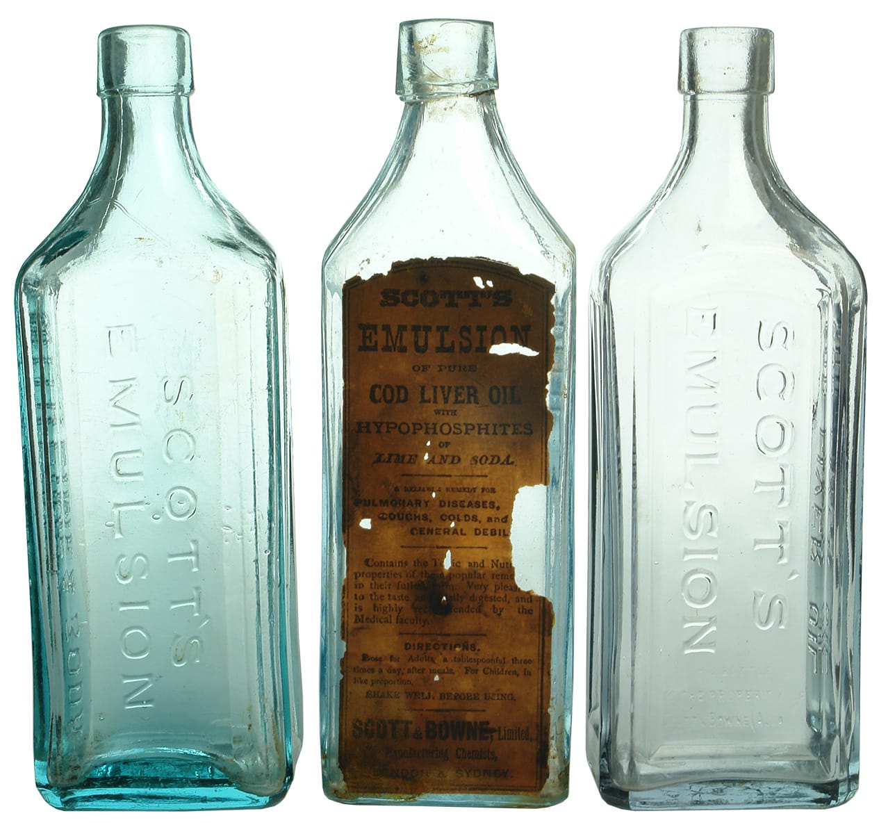 Collection Scott's Emulsion Bottles