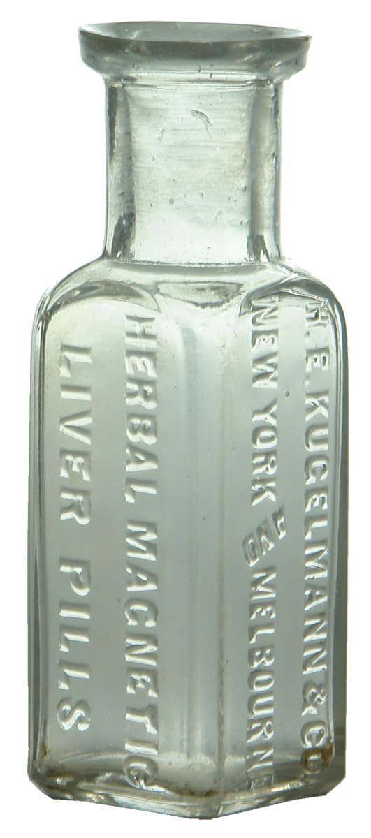Kugelmann Herbal Magnetic Liver Pills Antique Bottle