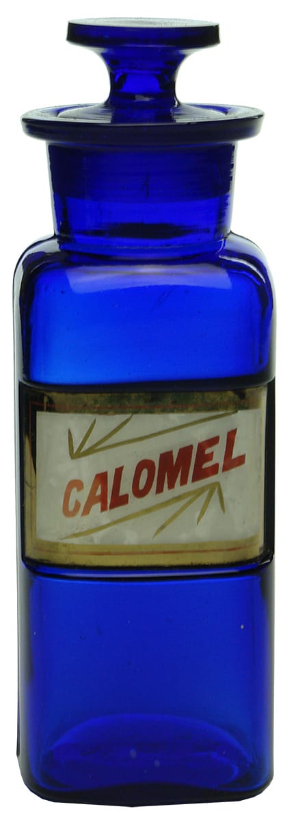 Calomel Cobalt Blue Whitall Tatum Antique Bottle