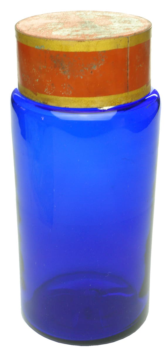Large Cobalt Blue Glass Pharmacy Jar