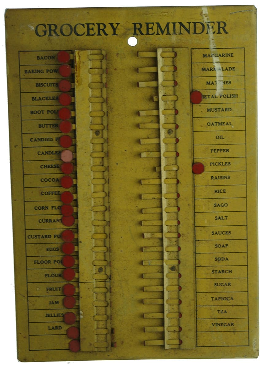 Metal Printed Grocery Reminder Sliding Indicators