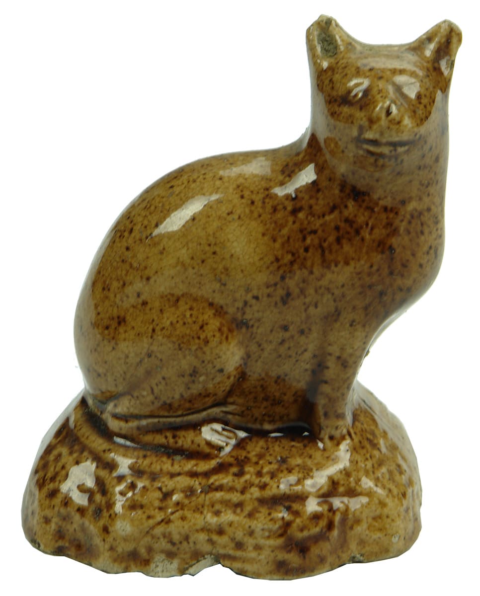 Salt Glaze Pottery Cat Statue