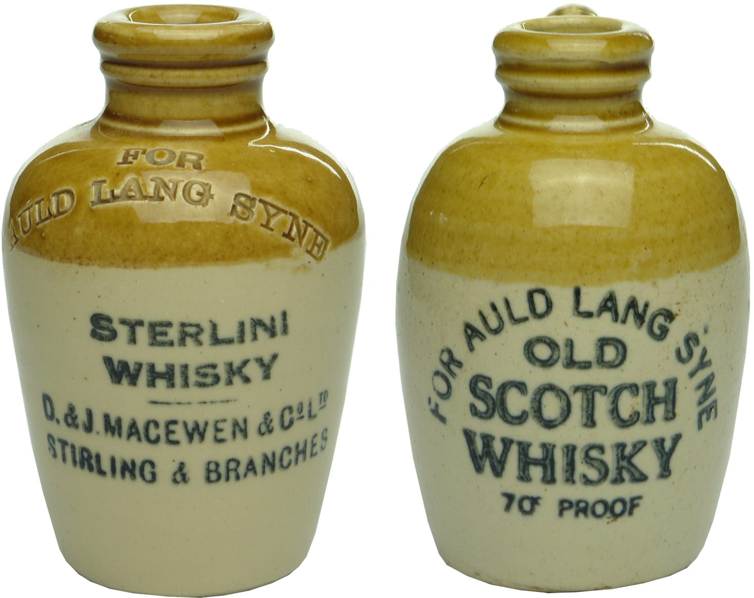 Sample Stoneware Whisky Bottles