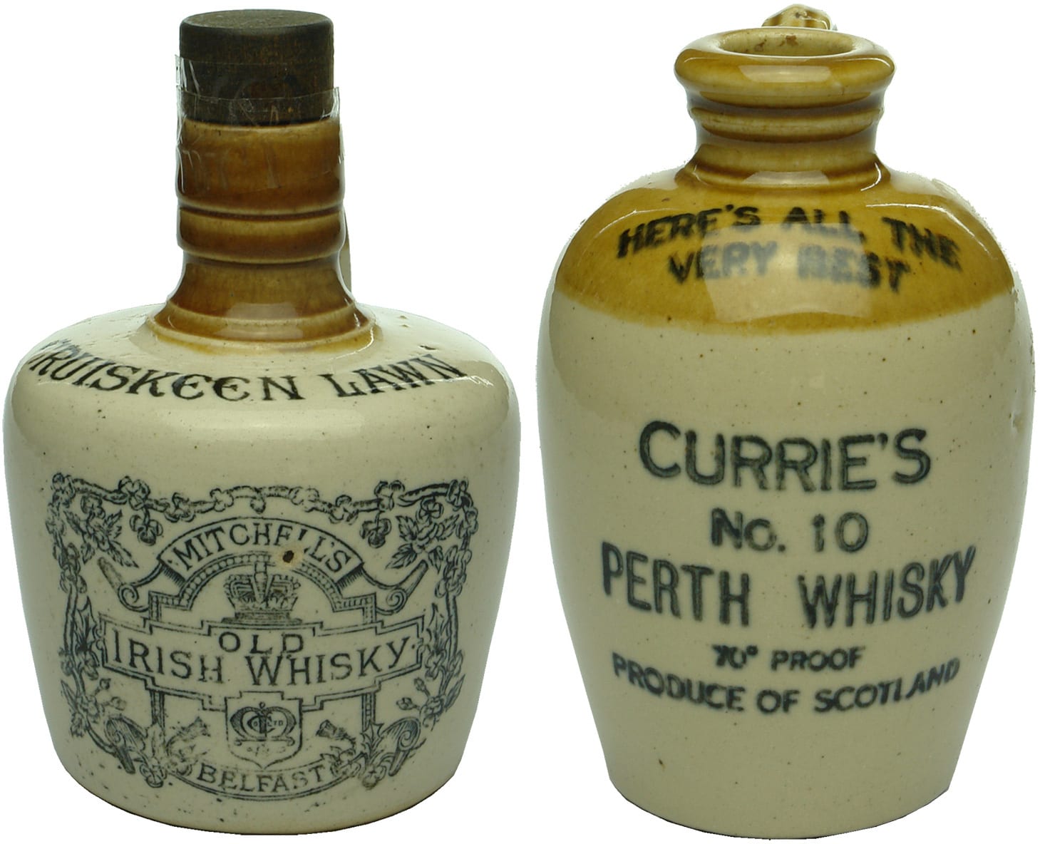 Sample Stoneware Whisky Bottles