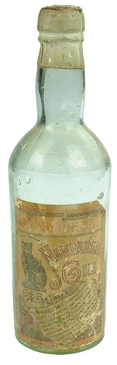 Burke's Nonpareil Gin Old Tom Labelled Bottle