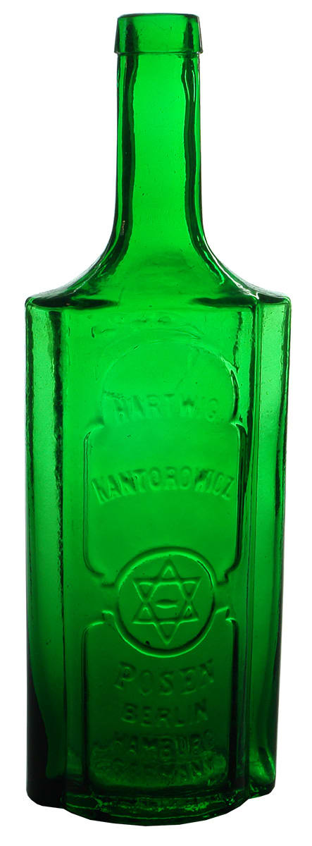 Hartwig Kantorowicz Posen Hamburg Germany Green Bottle