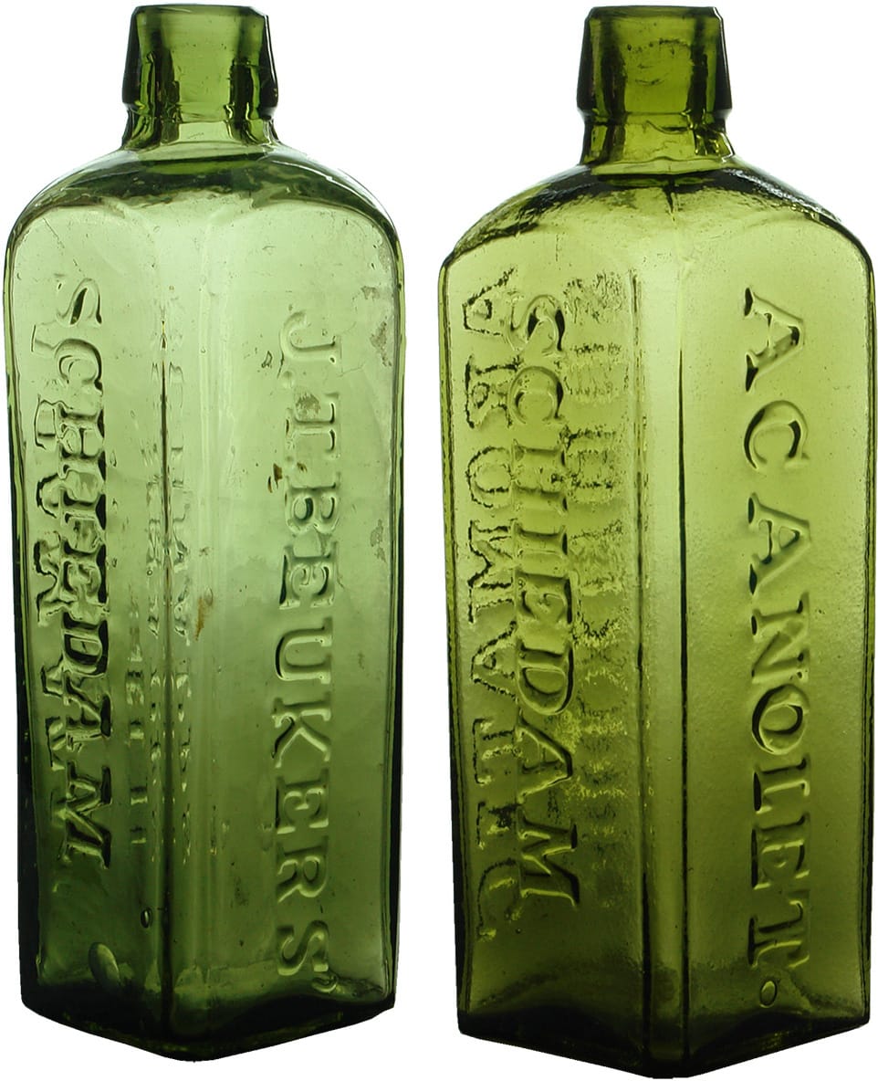 Collection Antique Schnapps Bottles