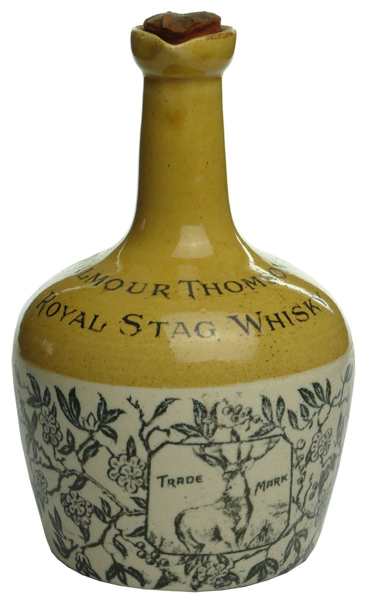 Gilmour Thomson's Royal Stag Whisky Stoneware Jug