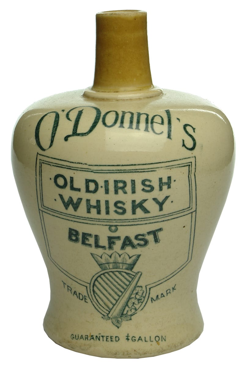 O'Donnel's Irish Whisky Belfast Stoneware Jug