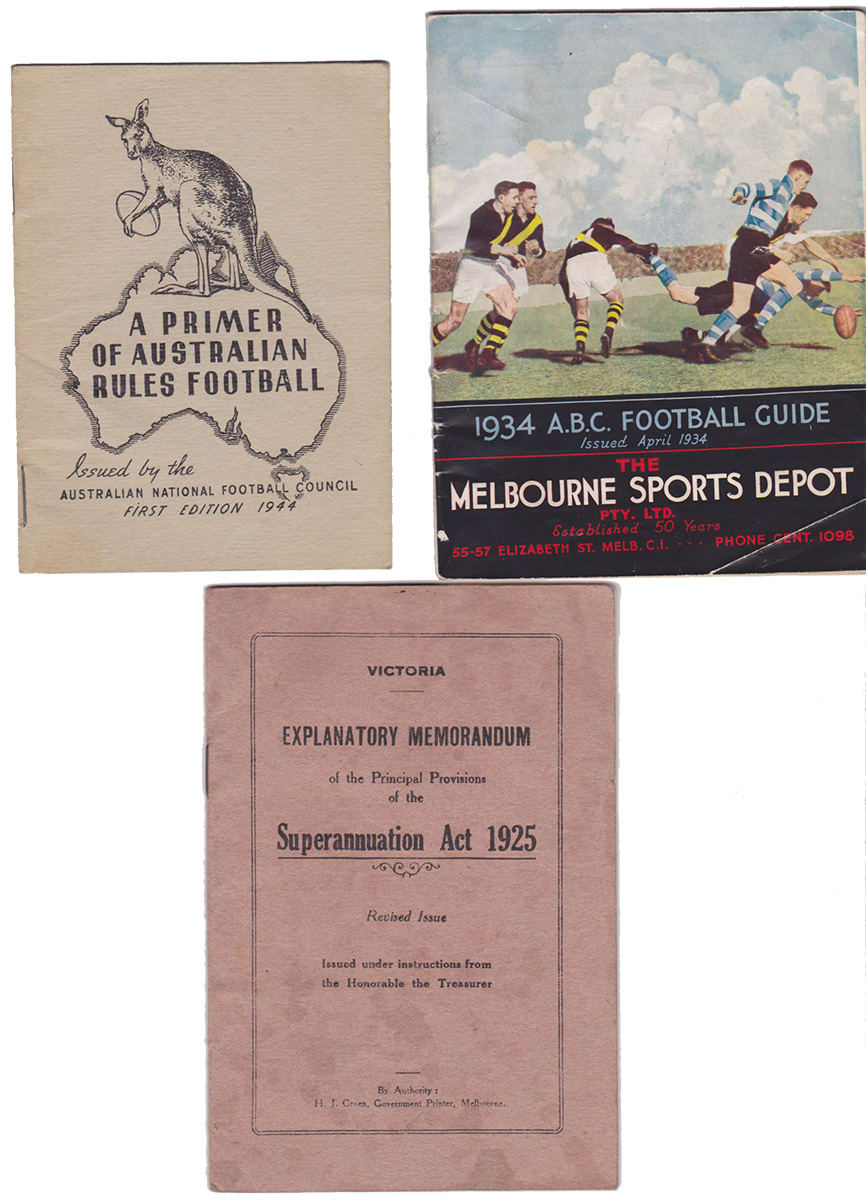 Booklets Australian Rules Football