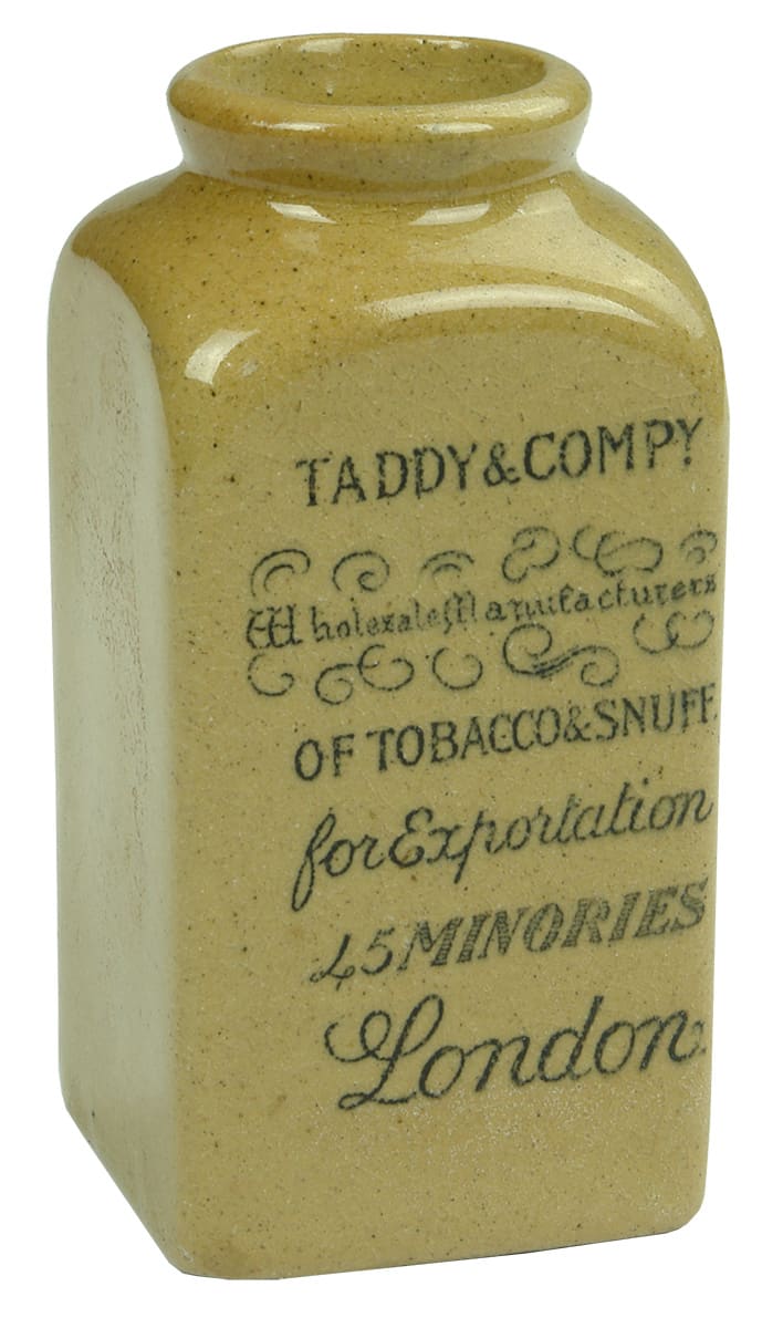 Taddy Tobacco Snuff Minories London Ceramic Jar