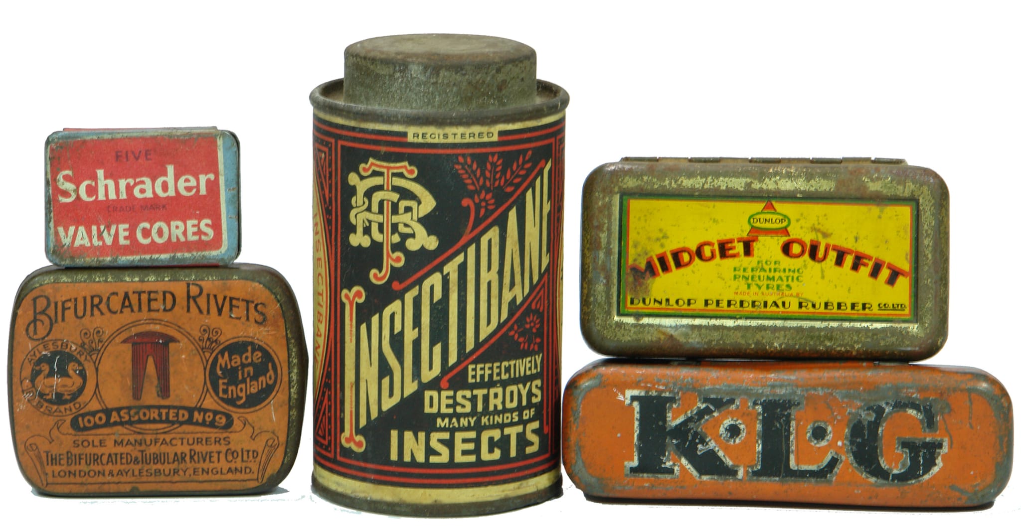 Collection Antique Collectable Tins
