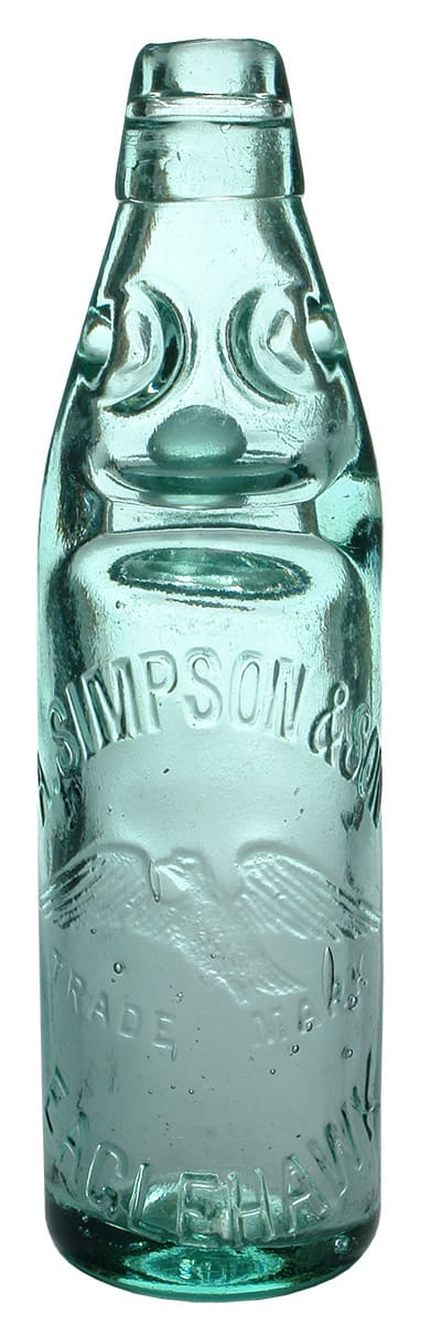 Simpson Eaglehawk Melbourne Glassworks Codd Bottle