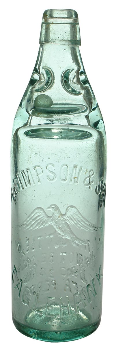Simpson Eaglehawk Codd Marble Bottle