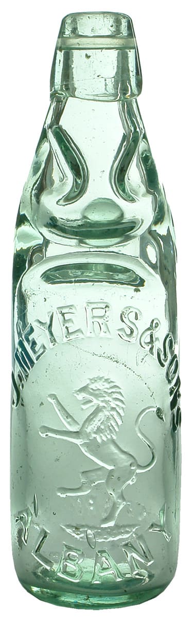 Meyers Sons Albany Rampant Lion Old Bottle