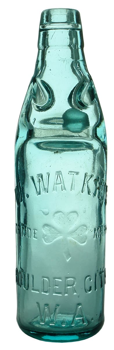 Watkins Boulder City Shamrock Old Marble Bottle