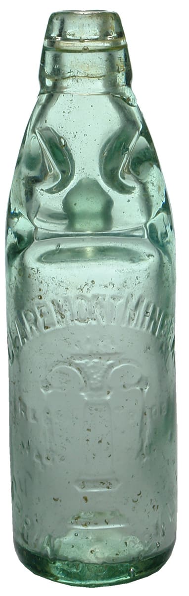 Claremont Mineral Springs Fountain Codd Marble Bottle