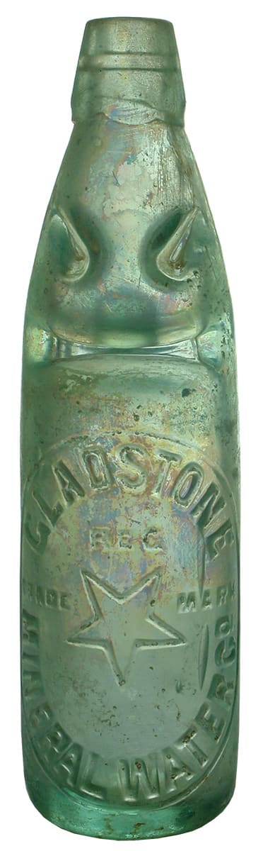 Gladstone Mineral Water Rylands Codd Marble Bottle