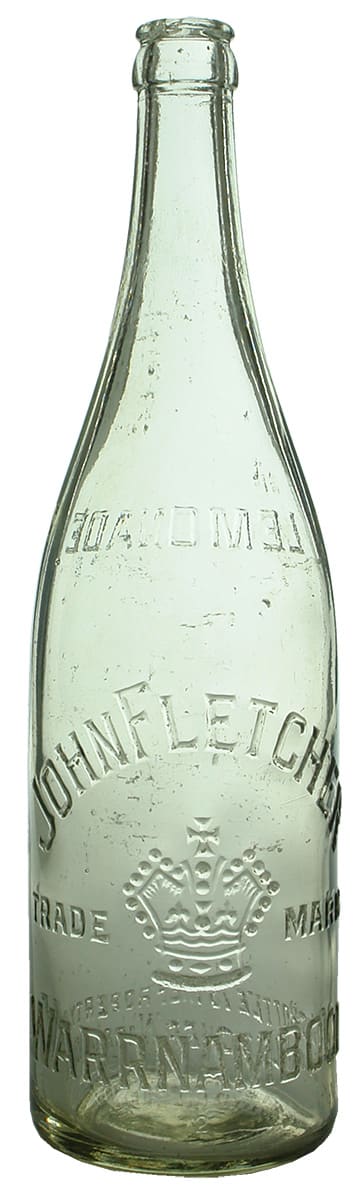 John Fletcher Warrnambool Crown Lemonade Bottle