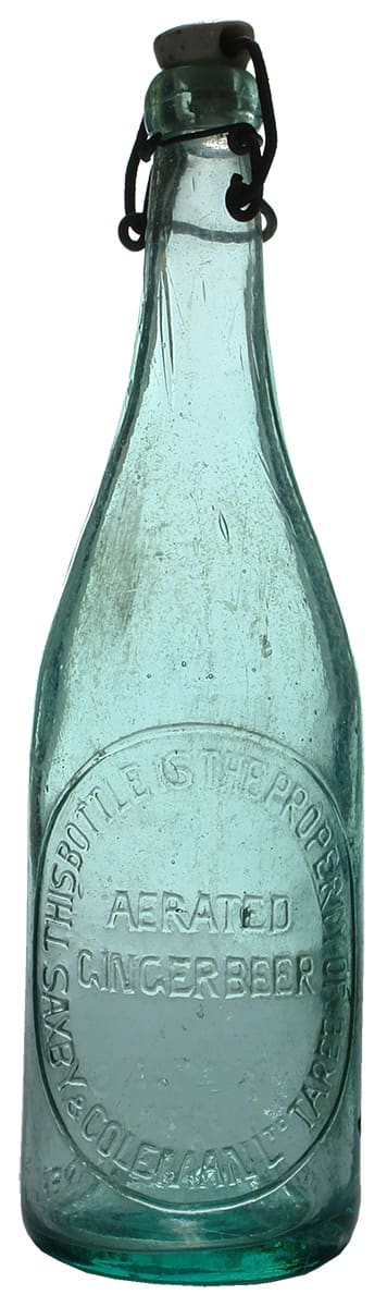 Saxby Coleman Taree Aerated Ginger Beer Bottle