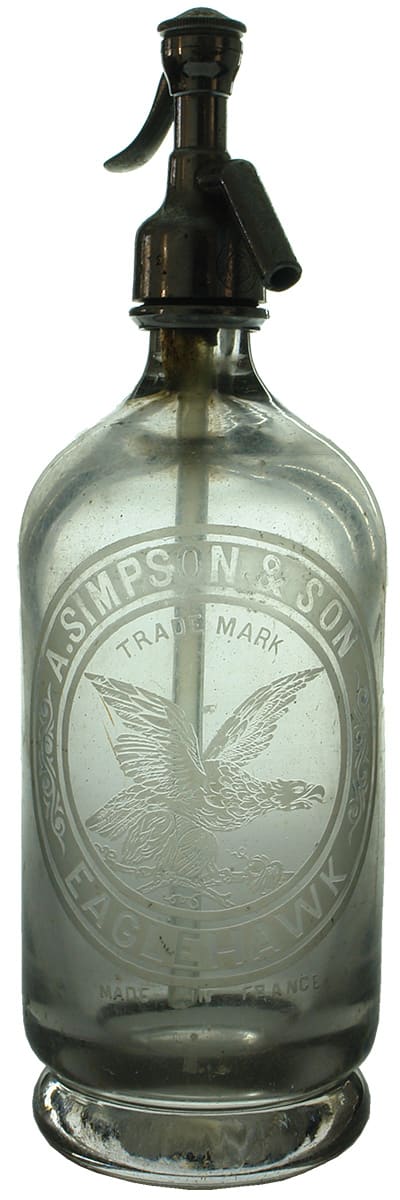 Simpson Eaglehawk France Antique Soda Syphon