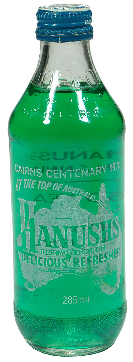 Hanush's Golden Anniversary Cairns Cordial Service Bottle