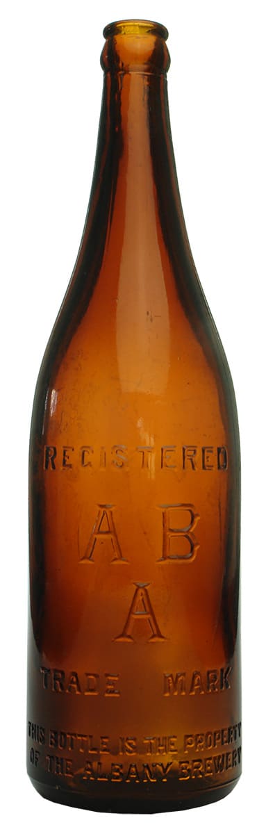 Albany Brewery Western Australia Amber Glass Beer Bottle