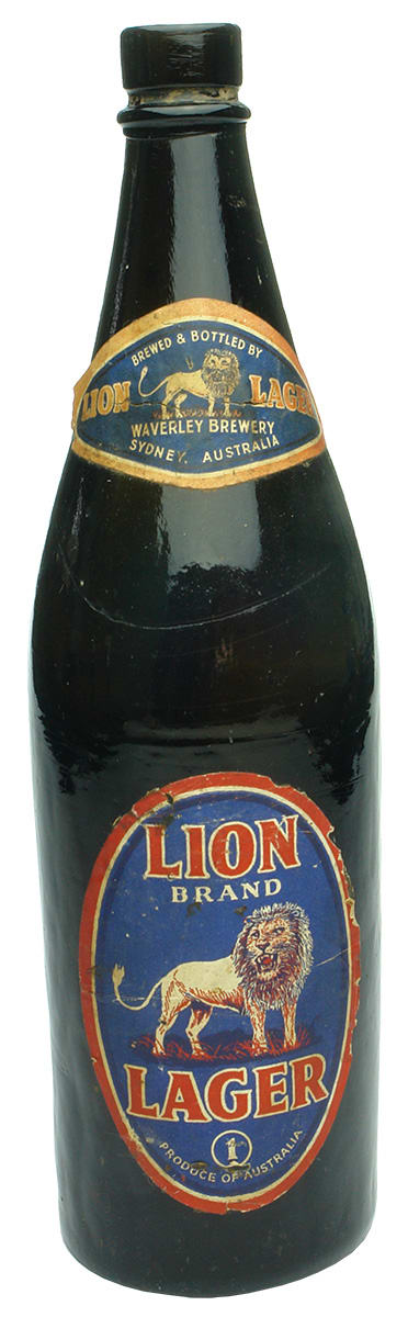 Lion Lager Waverley Brewery Sydney Labelled Bottle