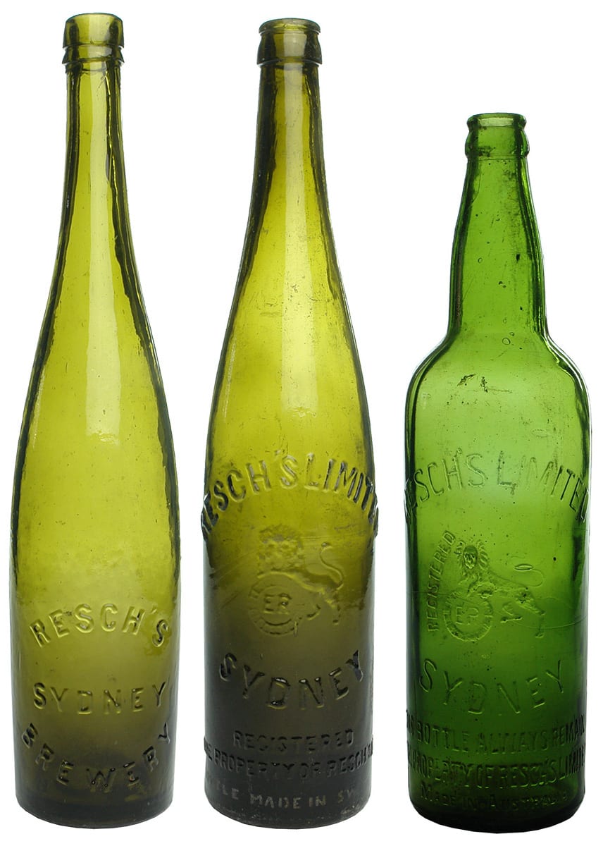 Collection Resch's Limited Sydney Beer Bottles
