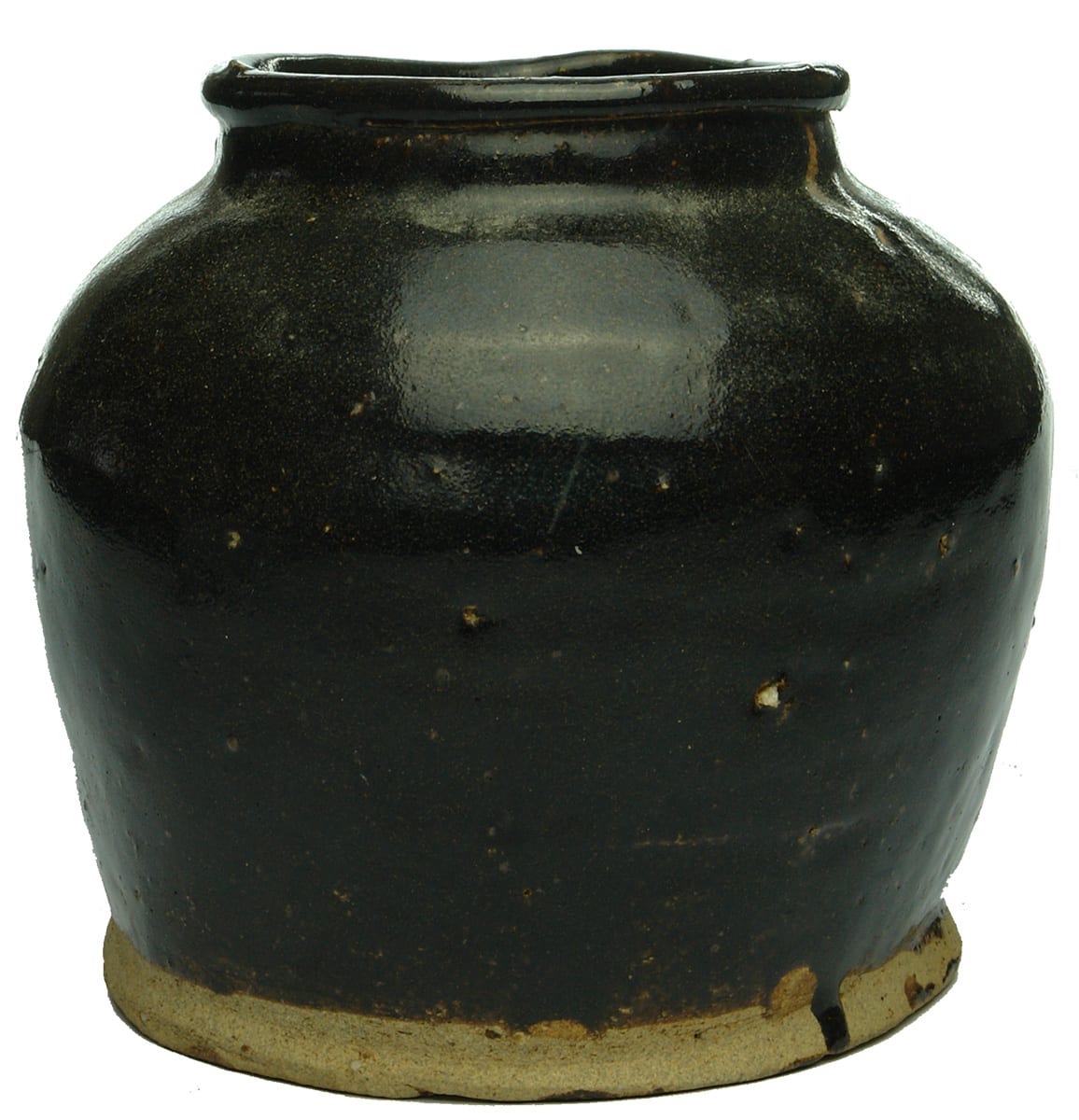 Pottery Wide Mouth Chinese Bean Jar
