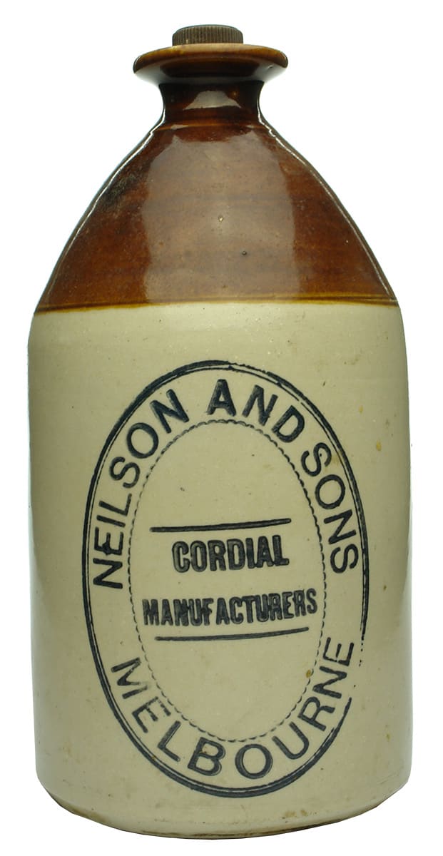 Neilson Sons Cordial Manufacturers Melbourne Demijohn