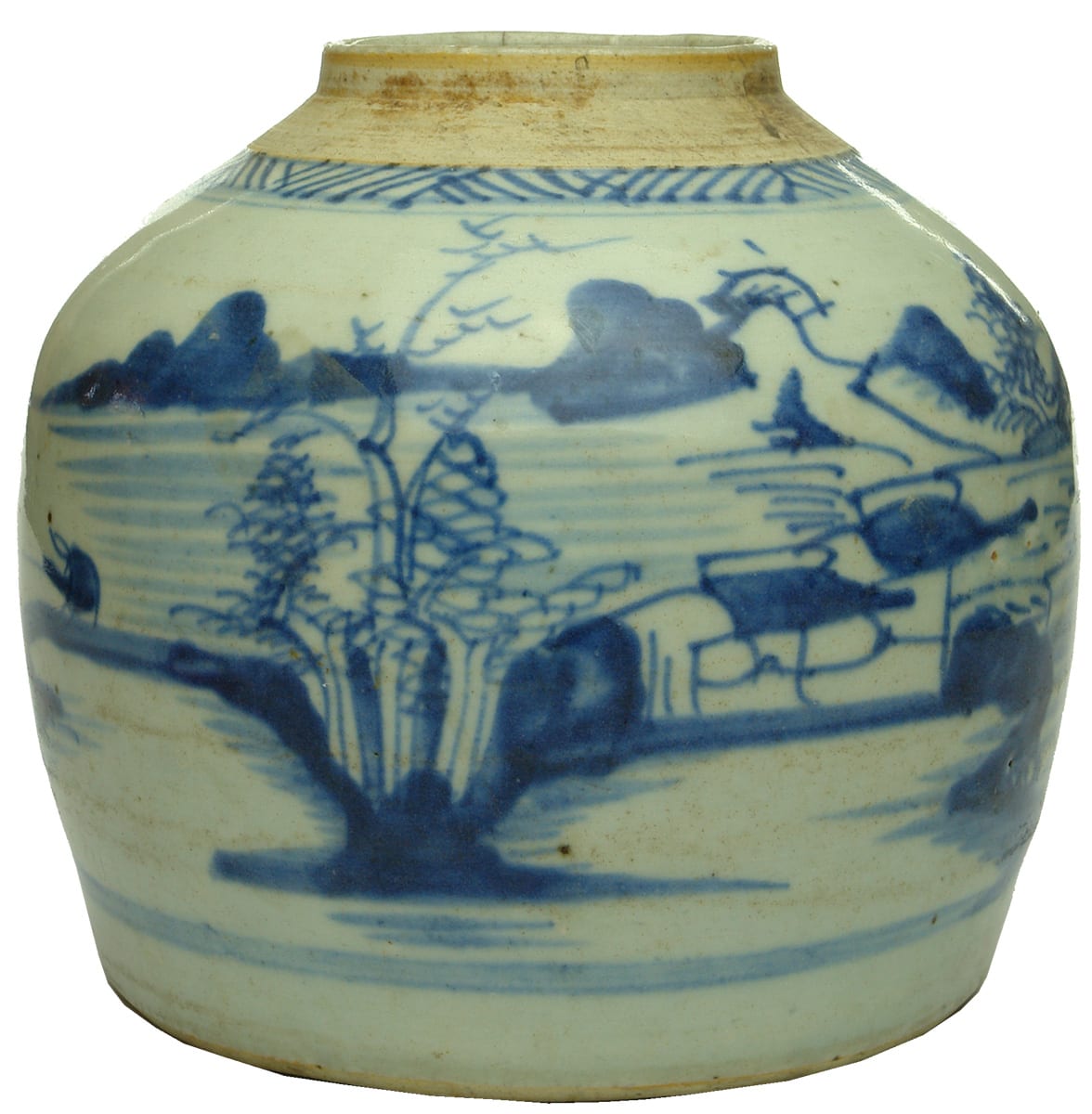 Highly Decorative Blue Glaze Chinese Ginger Jar