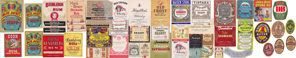 Australia New Zealand Rum Spirits Beer Labels