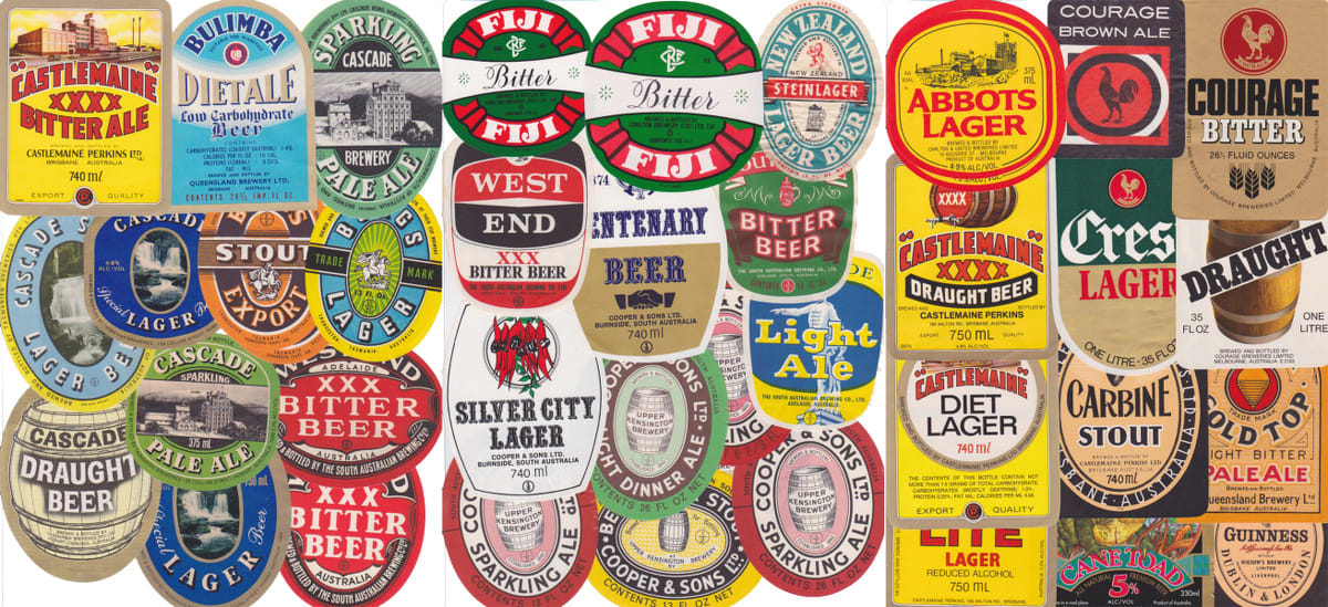 Collection Australian Beer Brewery Labels