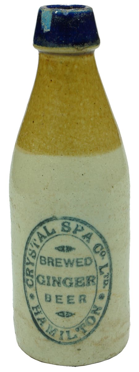 Crystal Spa Hamilton Bendigo Pottery Ginger Beer Bottle