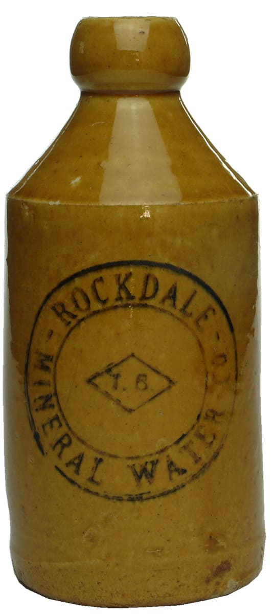 Rockdale Mineral Water Diamond Stoneware Bottle