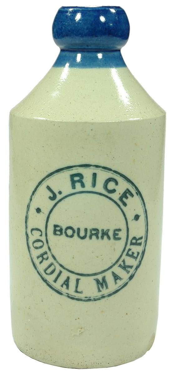 Rice Cordial Maker Bourke Ginger Beer Bottle