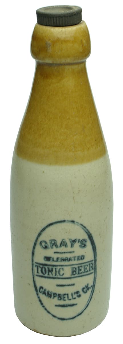 Gray's Tonic Beer Campbell's Creek Stoneware Bottle