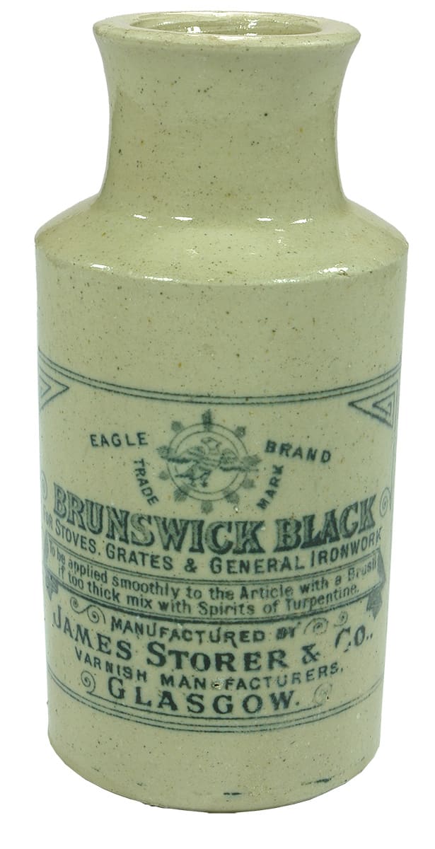 Eagle Brand Brunswick Black Stoneware Jar
