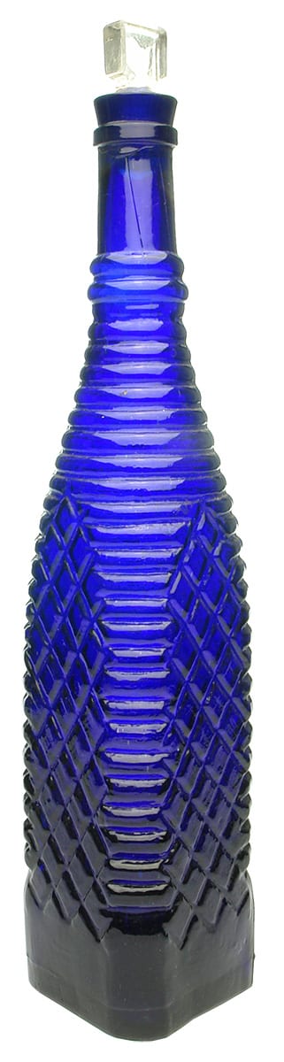 Cobalt Blue Grimble Vinegar Antique Bottle