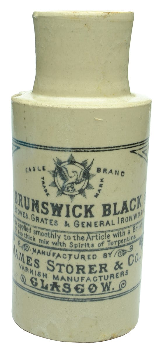 Eagle Brand Brunswick Black Stoneware Jar