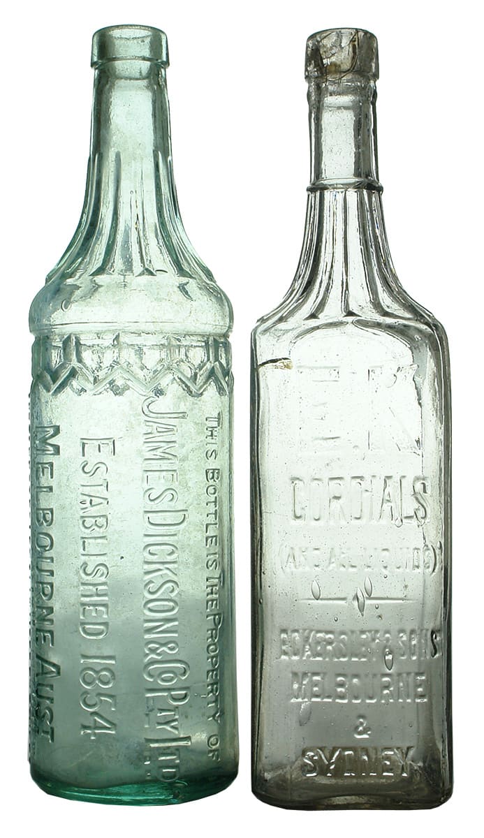 Collection Vintage Old Cordial Bottles