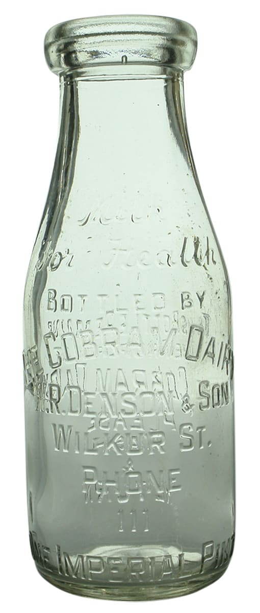 Cobram Dairy Denson WIlkur Milk Bottle