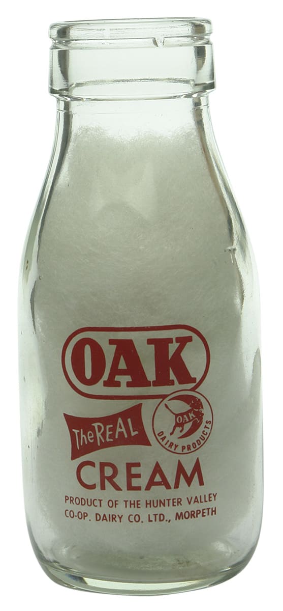 Oak Dairy Products Morpeth Ceramic Label Bottle